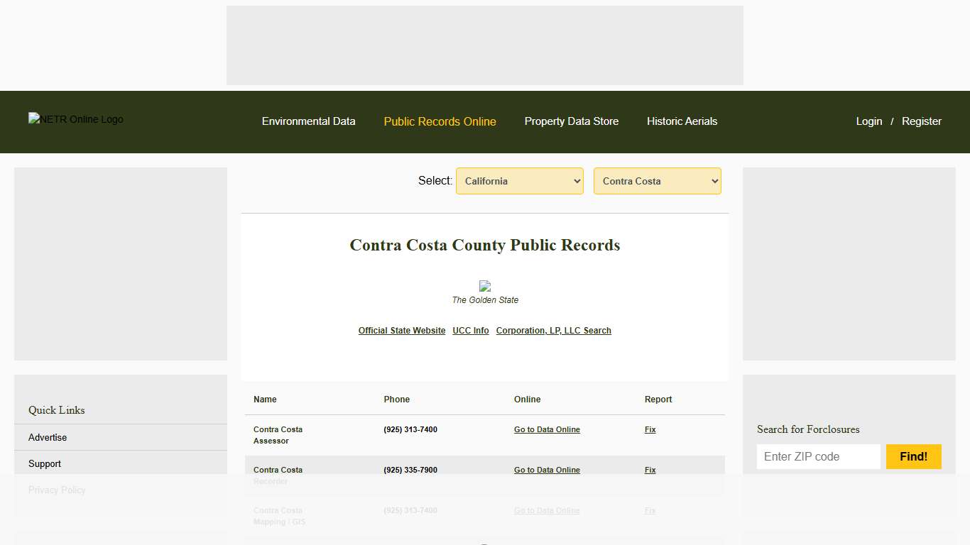 NETR Online • Contra Costa • Contra Costa Public Records, Search Contra Costa Records, Contra Costa Property Tax, California Property Search, California Assessor